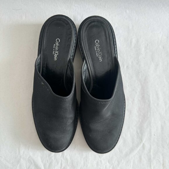Authentic MINT Calvin Klein 90s black lug sole slide Sz 7.5 - Picture 3 of 9